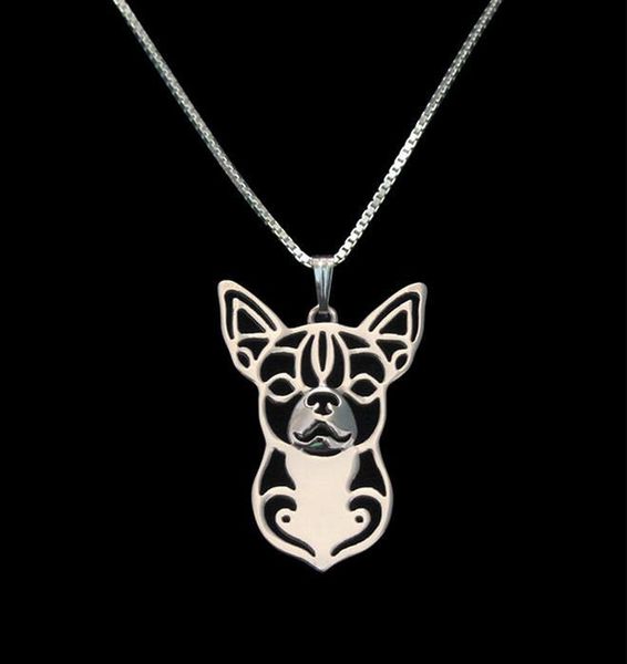 

pendant necklaces drop -chihuahua necklace, Silver