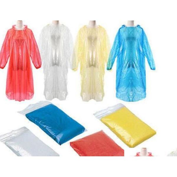 

disposable raincoat emergency waterproof hood poncho travel camping must rain coat one-time emergency rainwear 500pcs q4xaf
