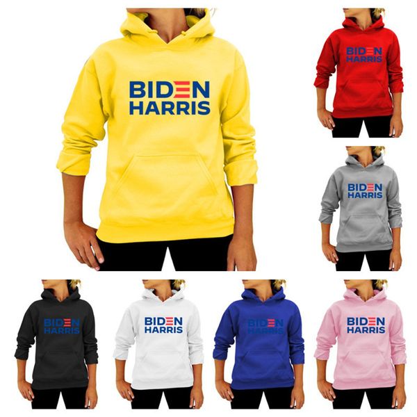

men women pullovers hoodies biden harris letters print joe biden president election sweater autumn hooded sweatshirts e111303, White