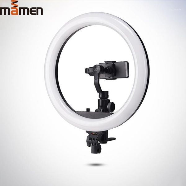 

mamen 19 inch selfie ring light led pgraphy lighting dimmable video studio phone p for youtube live stream with tripod1