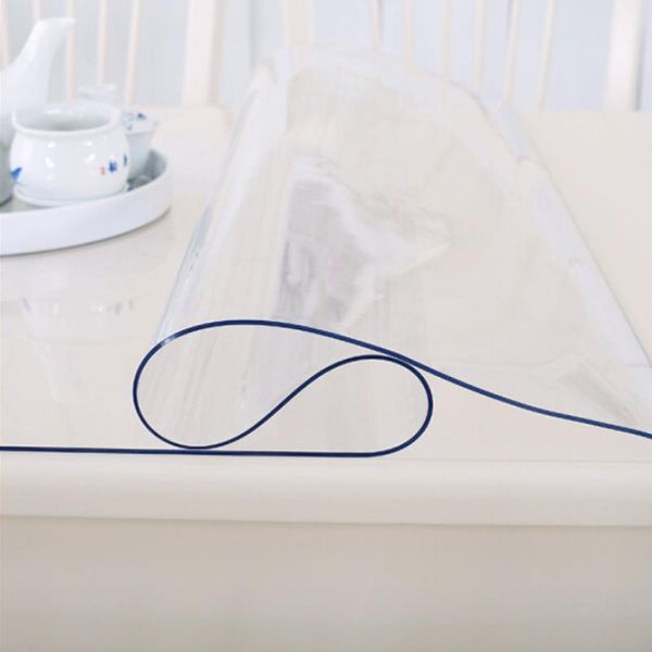 

hazy 2mm pvc прозрачная скатерть водонепроницаемый прямоугольник таблицы крышки коврик кухонный узор маслозащитный стол ткань мягкая стеклян
