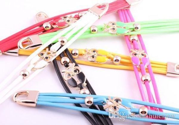 

infinity charms leather blanks owl fashion jewelry bracelet