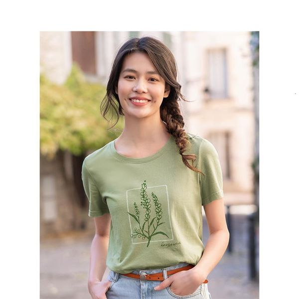 

2020 summer new arrival pure cotton round collar printed concise style leisure short sleeve t-shirt drop shipping, White