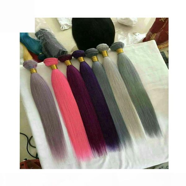 

mink virgin human hair weaves brazilian hair bundles straight weft customized colorfull human hair extensions bulk orde rwholesale, Black