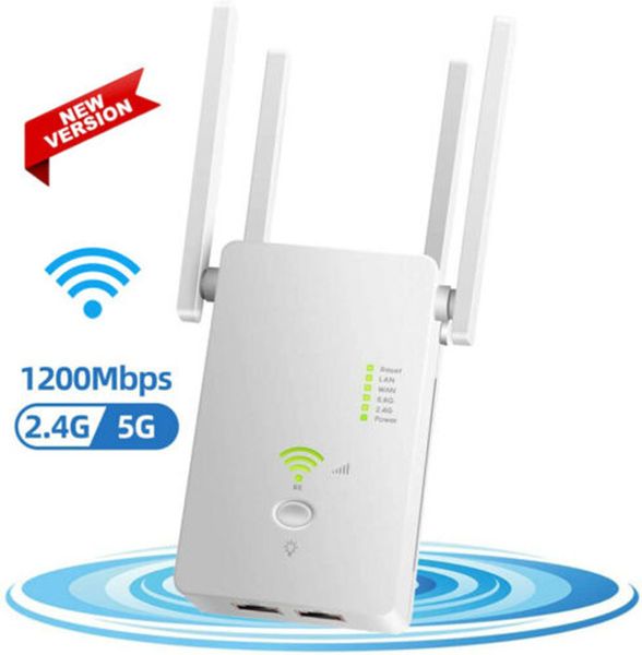 

wifi repeater range extender wireless signal amplifier router dual band 1200mbps