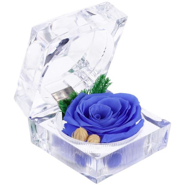 

1pc delicate preserved flower box chic jewel case romantic rose bud jewel case