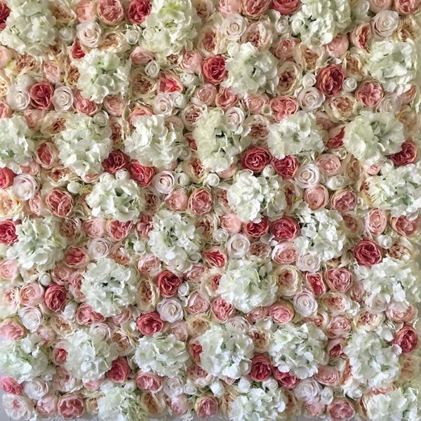 

decorative flowers & wreaths 3d artificial wall and fake flower row use rose for wedding background decoration1