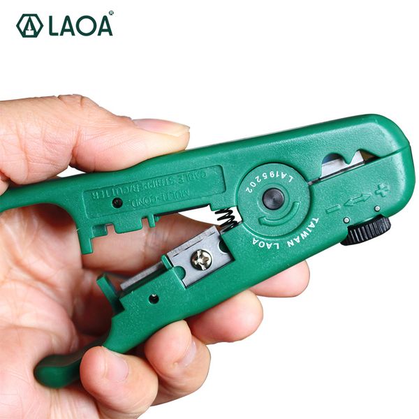 Laoa 1 PCS Mini Fio Multifuncional Stripper 3.2-9mm Representável Representável Retalhamento Cabo Cabo Ferramentas Y200321