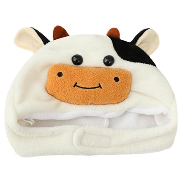 

beanie/skull caps cartoon plush cow animal hat winter warm headgear cap stuffed toy po props 649c, Blue;gray