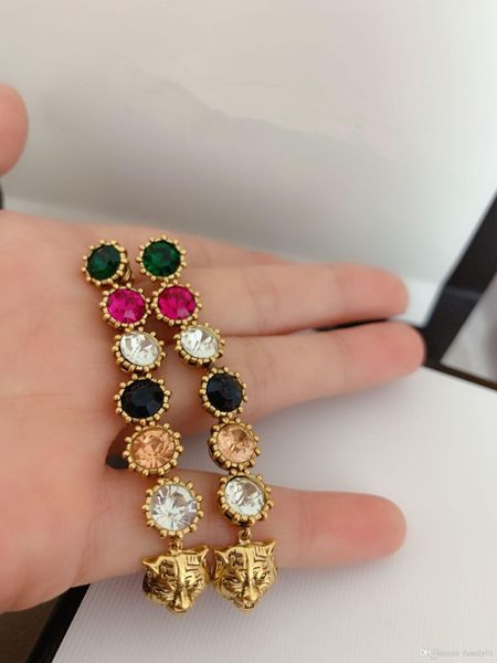 

g family / gujia ear nail classic color diamond tiger head new style, Golden