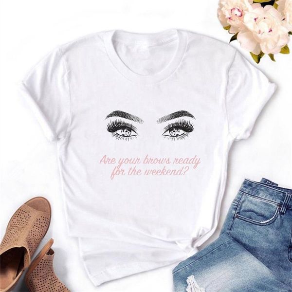 

funny t shirt women fashion cartoon eyes print white t-shirt harajuku tshirt summer short sleeves tee shirt femme