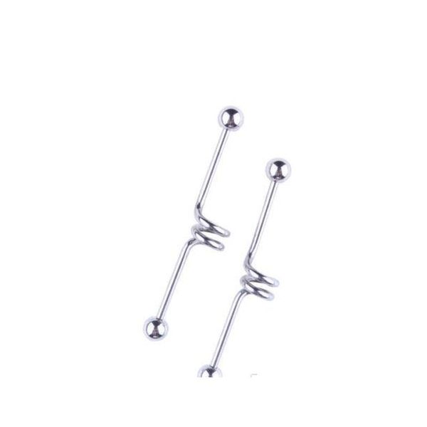 

2017 new stainless steel long industrial barbell bar ear expansions piercing earring stre jllxpb yy_dhhome, Silver