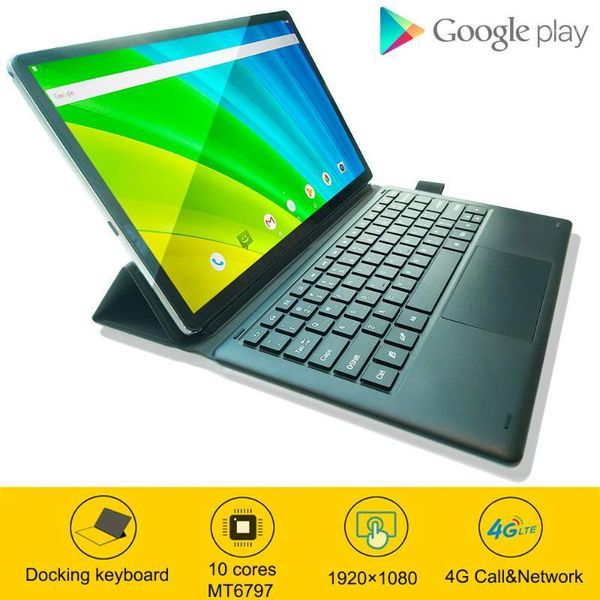 

2020 full new 11.6 inch 2 in 1 tablet gps android mt6797 10 cores gaming tablets 4g phone call laptablet with keyboard 13mp1