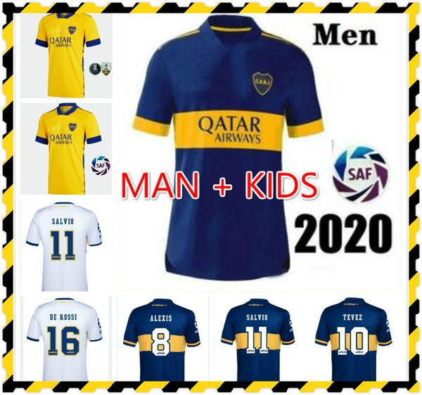

2020 2021 boca juniors soccer jersey home away 20 21 third yellow tevez maradona moura abila reynoso de rossi jrs jerseys football shirts, Black;yellow