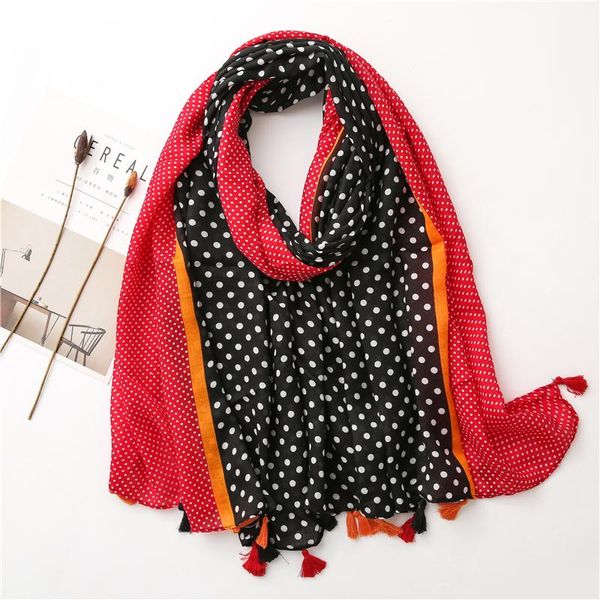 

scarves winter women designer scarf shawl red black dot patchwork spring hijab soft bandana foulards 180x90cm, Blue;gray