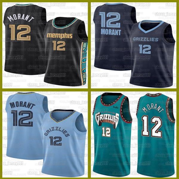 

ja 12 morant new memphis grizzlies 2021 jaren 13 jackson lakers lebron 23 james anthony 3 davis basketball kyle 0 kuzma, Black;red