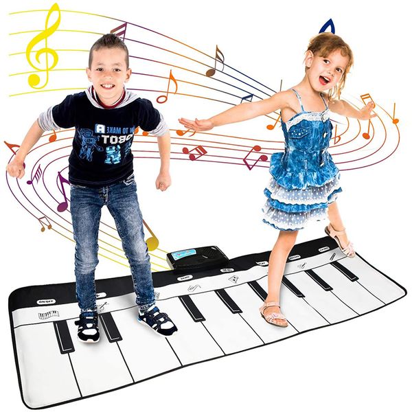 110x36cm Tapetes musicais eletrônicos tapetes teclado bebê piano jogar tapete brinquedo instrumento musical música brinquedos educativos brinquedos para crianças lj200907