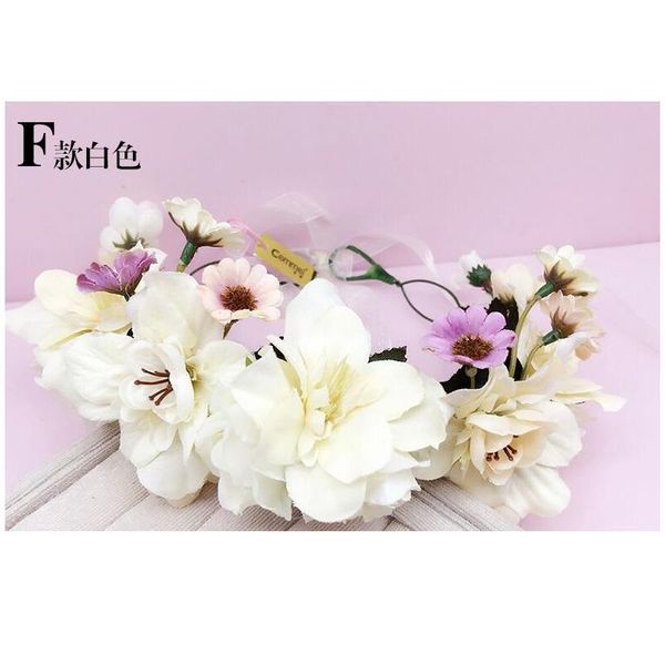 

rose flower crown women girls hair accessories for women flower wreath headband wedding party floral garlands festival qylutj