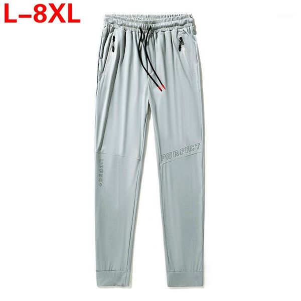 

plus size 8xl summer men pants ice cool breathable lightweight quick dry trousers men's long pants male black pencil 5xl1