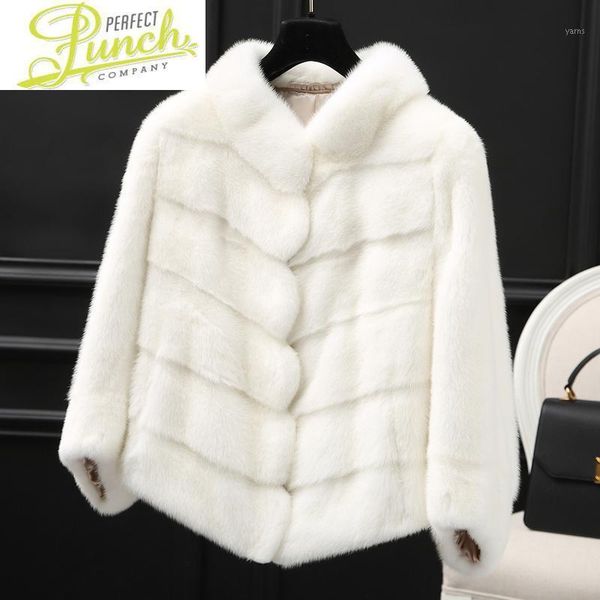 

female short mink real coat winter clothes women fur jacket korean 2021 casaco feminino inverno dz892722 pph10851, Black