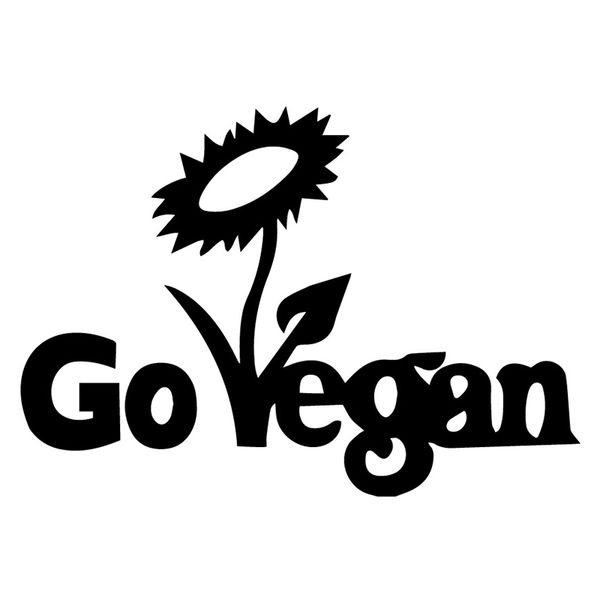 

16.8x11.7cm go vegan vinyl car sticker waterproof decorative scratches decals c25-0698