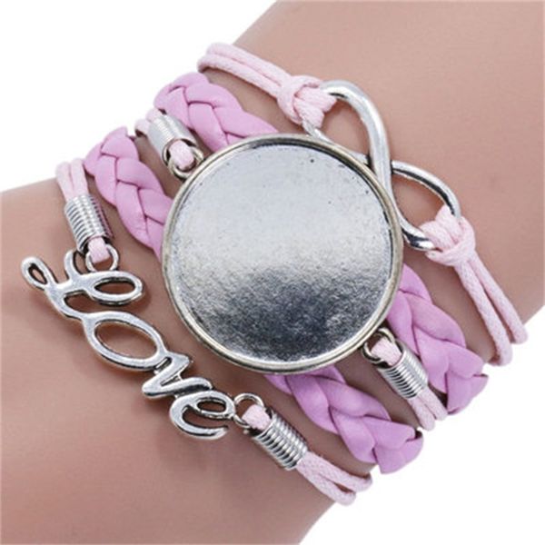 

blank chain bracelet leather wrap bracelets woven bracelet sublimation blanks bracelet lovers special letter gift color mix 4 4syah1