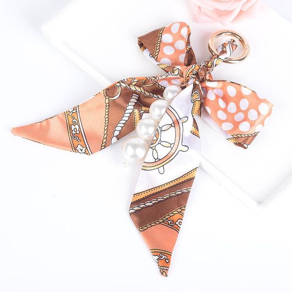 

мода тканевой лук узла ключа цепь шифон кисточка кольцо для леди сумка украшения креативные моды очарование брелок держатель eh3557 h wmtavz