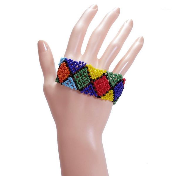

bohemian ethnic vintage colorfull beads stretch handmade charm bracelet fashion mixcolor bracelet for women jewelry1, Black