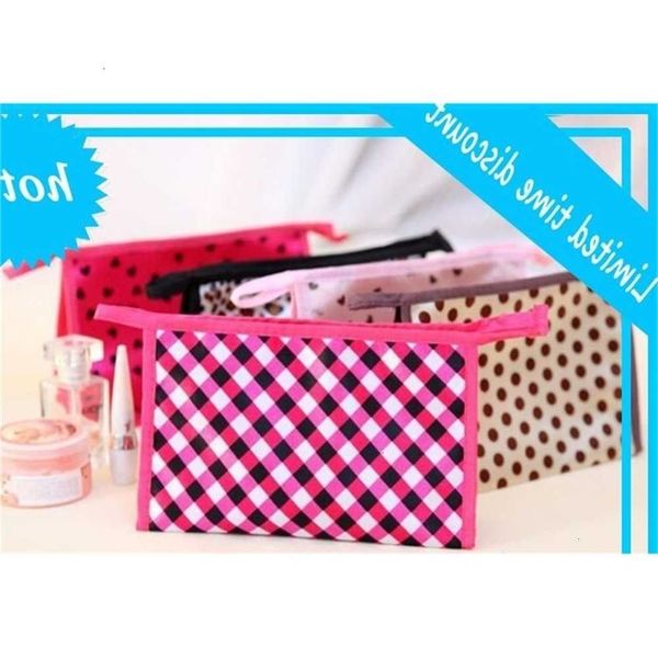

dhl 100pcs cosmetic women polyester leopard love printing zipper makeup ladies travel wash bags outdoor