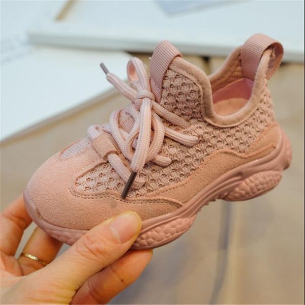 

2020 new spring autumn children shoes toddler boys girls sneakers mesh breathable fashion casual kids shoes size 21 30 wmtzmn, Black