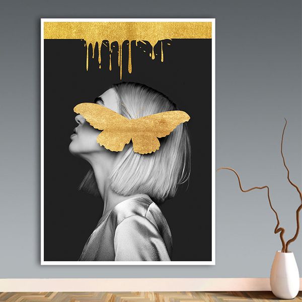 

poster fashion woman creative canvas masked abstract wall art print scandinavian painting picture home decoration