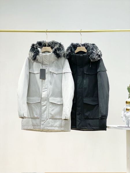 

parkas женщины осень вниз куртки меховые воротник письмо узор верхняя одежда женские длинные пальто мода куртки мужские топы оптом, Black