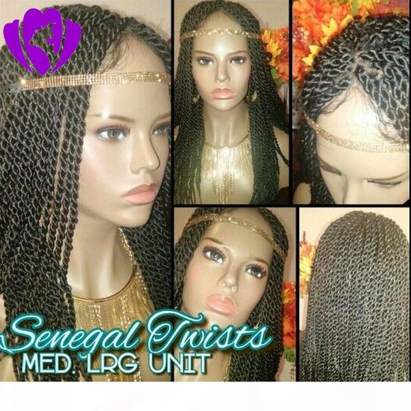 

elling black senegalese twist wig with baby hair lace front twist braided wigs for black women mambo full head