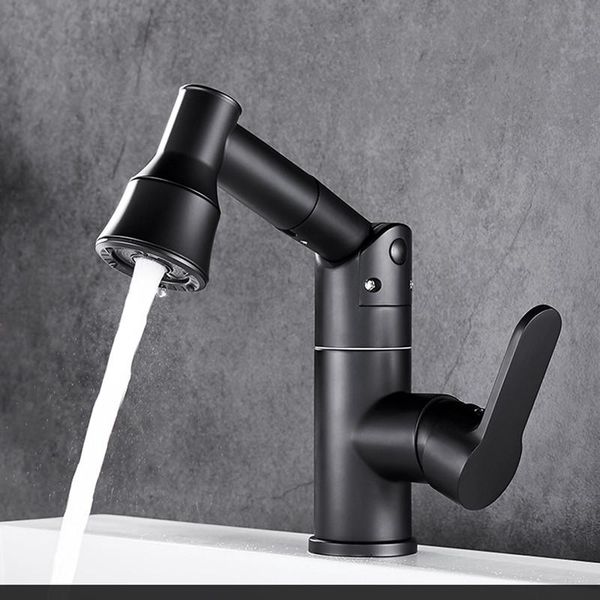

basin sink faucet bathroom copper faucet black mixer toilet and cold single handle pull out rotation tap chrome deck mounted