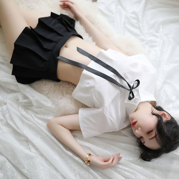 

lingerie. coquettish pajamas no take off nightdress, Red;black