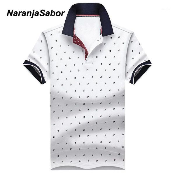 

naranjasabor men's summer tees cotton printed shirts mens brand clothing short sleeve camisas stand collar male shirt n4911, White;black