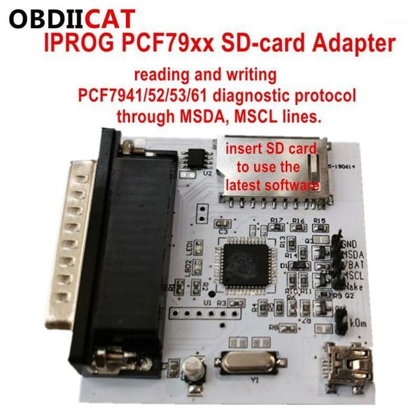 

iprog+ iprog programmer replace parts can bus/k-line/rfid/mb ir/pcf79xx/5pcs probe adapters without soldering/ 35080/1601