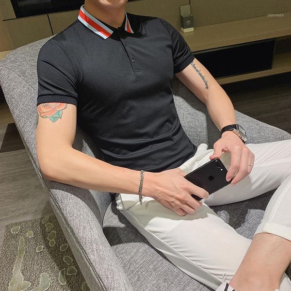 

elegant mens shirts black summer fashion mens designer shirts white official gentlemen clothing 2020 casual blouse1, White;black