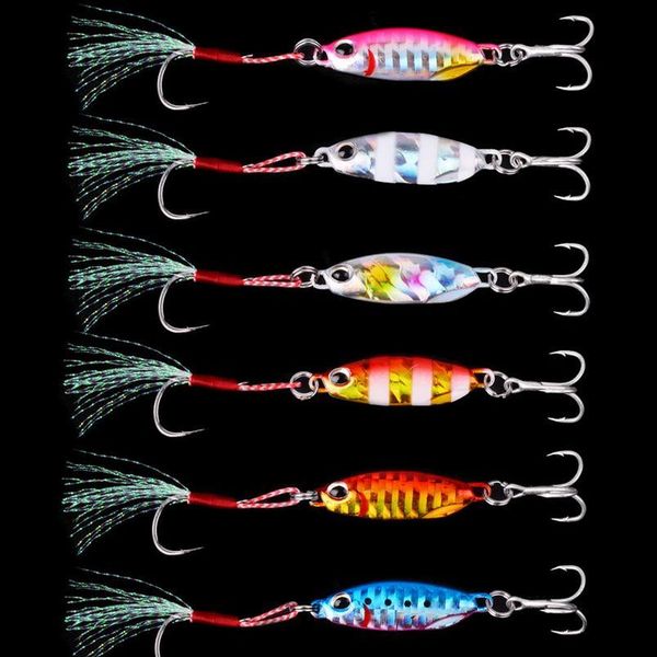 

6pcs/set metal cast jig spoon 10g 15g 20g 25g 40g shore casting jigging lead fish sea bass fishing lure artificial bai jllwgp