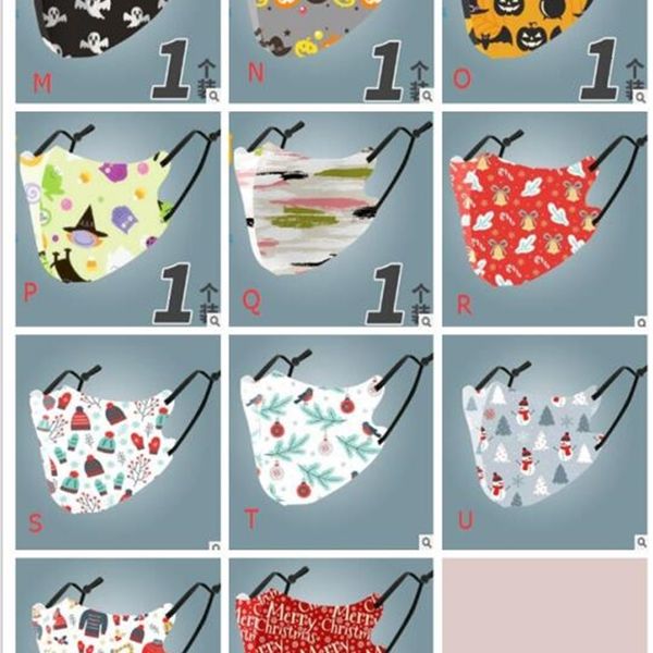 

factory price halloween cotton reusable washable face masks creative breathable cartoon 3d print mask many colors to ch p1pnw