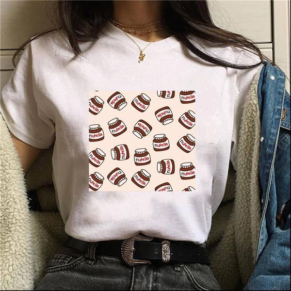 

women t shirt kawaii cartoon print female tee short sleeve summer harajuku graphic t shirts clothing, White