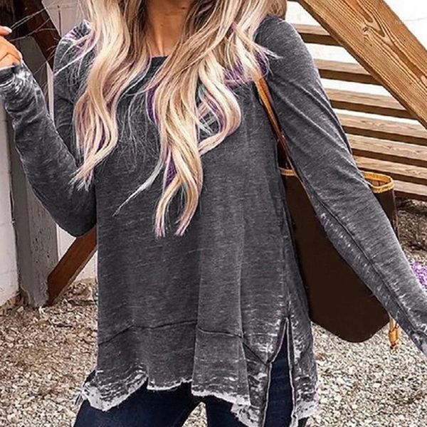 

t shirts plus size vogue women long sleeve solid color casual fall clothes oversized tee shirt femme 2020 blusas1, White