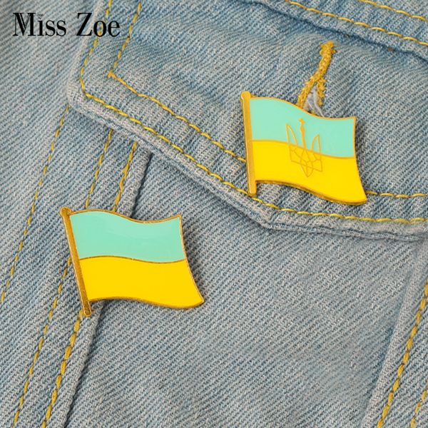 

ukraine flag enamel pins custom brooches simple lapel badges peace and love jewelry gift for friends, Gray