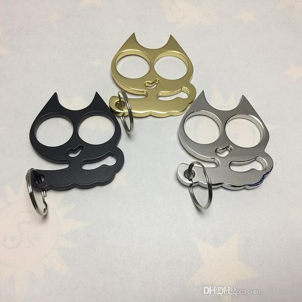 

super cute iron cat two-finger keychain, self-defense supplies cat eye refers to the new cat eye refers to the tiger keychain, refers to the