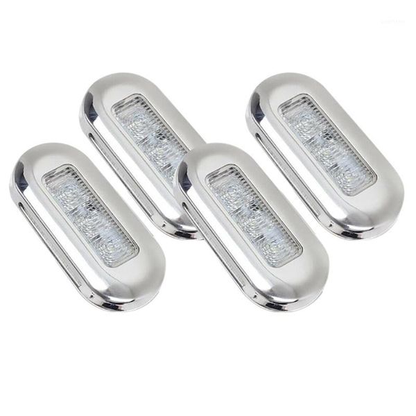 

4pcs 12v boat marine signal lamp clear grade large waterproof led courtesy lights stair deck1