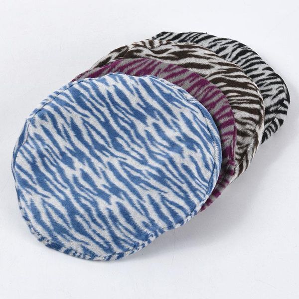 

women's leopard beret hat winter warm felt french artist berets hat for femme ladies wool soft thick knitted beret cap, Blue;gray