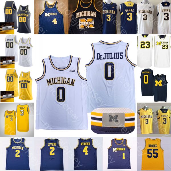 

custom michigan wolverines basketball jersey ncaa college teske eli brooks david dejulius colin castleton adrien nunez johns jr. brown jr, Black;red
