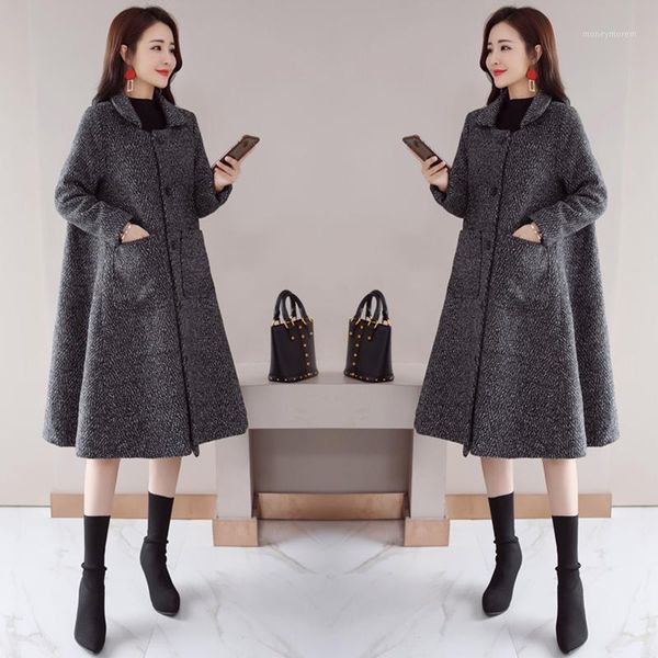 

women's wool & blends women coats and jackets female jacket overcoat coat winter outerwear casaco feminino high end jackets1, Black
