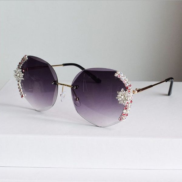 

female korean fashion women sunglasses street shigh-end sunscreen anti uv round face 2020 new glasses, Black