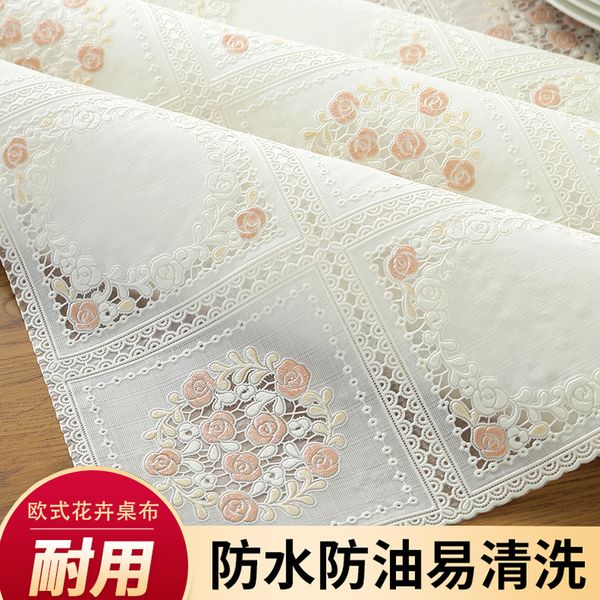 

pvc tablecloth waterproof, oil proof and anti scalding rectangular dining cloth plastic non washing rural desk ins table